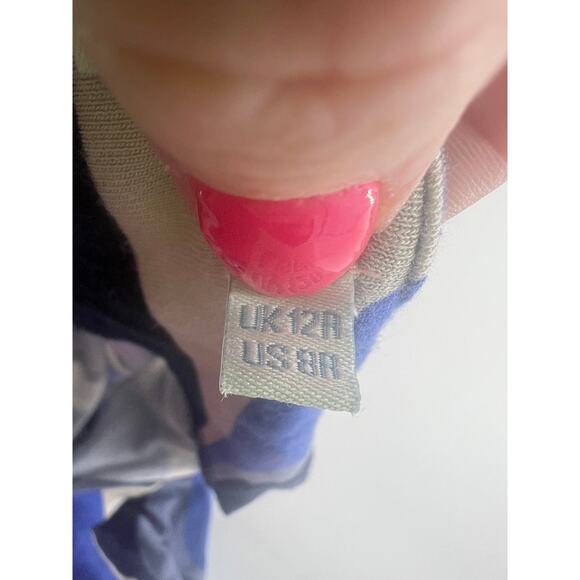 Boden Bodycon Dress Womens Size 8 R Navy Blue Black Knee Length Stretchy Work - Picture 7 of 11